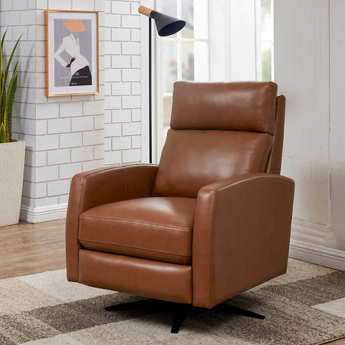 Jordie Leather Pedestal Recliner! (NEW - OUT OF THE BOX)