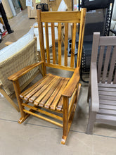 Vermont Porch Rocker Oak Wood Outdoor Rocking Chair- new and assembled - small scratch - see pics please