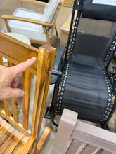Vermont Porch Rocker Oak Wood Outdoor Rocking Chair- new and assembled - small scratch - see pics please