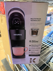 Keurig K- Slim Single Serve K-Cup Pod Coffee Maker, Multistream Technology, Black!! NEW IN BOX!!