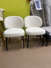 Colamy Set of 2 Beige Upholstered Dining Chair with Metal Frame - WE DO NOT SHIP!!