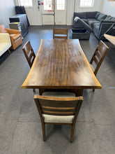 Whitney 5Pc Live Edge Dining Set! (NEW - SCRATCHED)