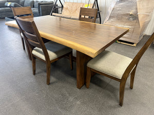 Whitney 5Pc Live Edge Dining Set! (NEW - SCRATCHED)