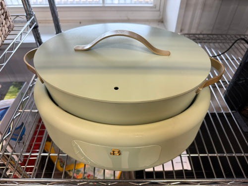 Beautiful 10 in 1, 6 Qt Electric Multi-Cooker, Sage Green by Drew Barrymore!! NEW OUT OF BOX!!