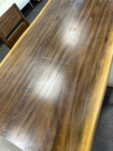 Whitney 5Pc Live Edge Dining Set! (NEW - SCRATCHED)