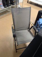 6 pc set- NEW- Metal outdoor table with slat top- 4 new outdoor chairs that fold- and 5 New 9 ft umbrella with tilt features