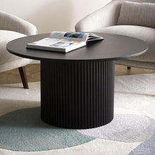 Round Coffee Table Solid Wood Circle Pedestal Table 23.6" x 15.7" - Wood/MDF- new / assembled