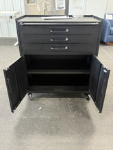 Black 34.3 in. Rolling Metal Tool Cabinet Heavy Duty Garage Storage Lockable Doors 3 Drawers Mobile Workbench Organizer - WE DO NOT SHIP!!