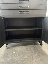 Black 34.3 in. Rolling Metal Tool Cabinet Heavy Duty Garage Storage Lockable Doors 3 Drawers Mobile Workbench Organizer - WE DO NOT SHIP!!