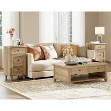 SET OF 2 FARMHOUSE END TABLES / NIGHTSTANDS WITH CHARGING STATION!! (BRAND NEW IN BOX) 🔥