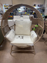 Better Homes & Gardens Bellamy Round Wicker Outdoor Egg Chair, Beige!! NEW AND ASSEMBLED!!