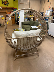 Better Homes & Gardens Bellamy Round Wicker Outdoor Egg Chair, Beige!! NEW AND ASSEMBLED!!