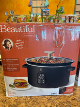 Beautiful 6 Qt Programmable Slow Cooker, Black Sesame by Drew Barrymore! (NEW)