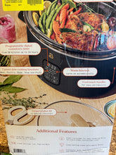 Beautiful 6 Qt Programmable Slow Cooker, Black Sesame by Drew Barrymore! (NEW)