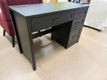 BLACK FARMHOUSE EXECUTIVE DESK WITH 4 DRAWERS & BUILT-IN CHARGING STATION!! (BRAND NEW & ASSEMBLED)