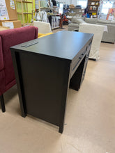BLACK FARMHOUSE EXECUTIVE DESK WITH 4 DRAWERS & BUILT-IN CHARGING STATION!! (BRAND NEW & ASSEMBLED)
