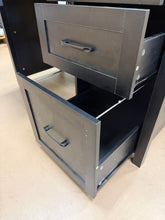BLACK FARMHOUSE EXECUTIVE DESK WITH 4 DRAWERS & BUILT-IN CHARGING STATION!! (BRAND NEW & ASSEMBLED)