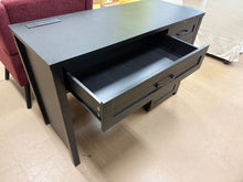 BLACK FARMHOUSE EXECUTIVE DESK WITH 4 DRAWERS & BUILT-IN CHARGING STATION!! (BRAND NEW & ASSEMBLED)