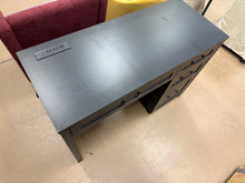 BLACK FARMHOUSE EXECUTIVE DESK WITH 4 DRAWERS & BUILT-IN CHARGING STATION!! (BRAND NEW & ASSEMBLED)