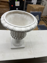Napoli 19 in. W x 26.5 in. H Antique White Lightweight Concrete Garden Urn Planter- new!