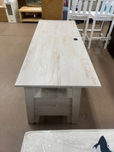 Trestle Executive Desk Chalked Chestnut - Sauder: Rustic Farmhouse Style, Office Workstation with File Drawer - WE DO NOT SHIP!!