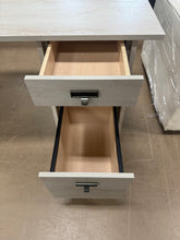 Trestle Executive Desk Chalked Chestnut - Sauder: Rustic Farmhouse Style, Office Workstation with File Drawer - WE DO NOT SHIP!!