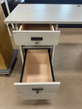Trestle Executive Desk Chalked Chestnut - Sauder: Rustic Farmhouse Style, Office Workstation with File Drawer - WE DO NOT SHIP!!