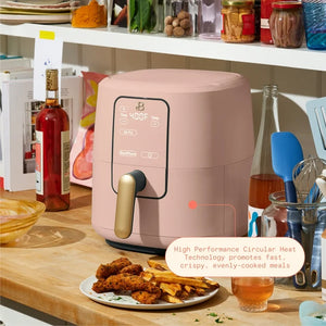 Beautiful 6 Qt Air Fryer with TurboCrisp Technology and Touch-Activated Display, Rose! (NEW)