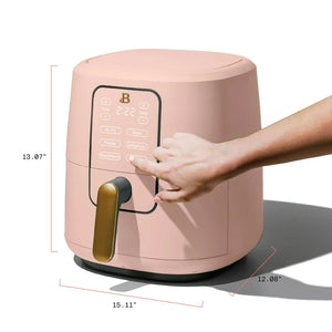 Beautiful 6 Qt Air Fryer with TurboCrisp Technology and Touch-Activated Display, Rose! (NEW)