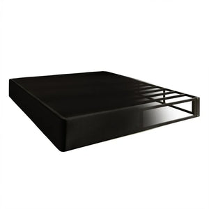CraftPorch Upholstered Linen Metal Box Spring Black, 7.5”High - Queen! (NEW IN BOX)