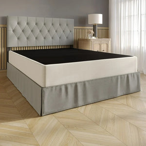 CraftPorch Upholstered Linen Metal Box Spring Black, 7.5”High - Queen! (NEW IN BOX)