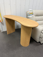 MODERN CURVED WRITING DESK WITH FLUTED PEDESTAL BASE!! (BRAND NEW & ASSEMBLED)
