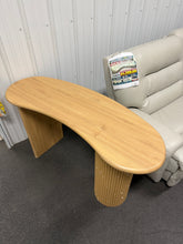 MODERN CURVED WRITING DESK WITH FLUTED PEDESTAL BASE!! (BRAND NEW & ASSEMBLED)
