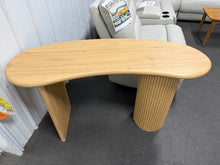 MODERN CURVED WRITING DESK WITH FLUTED PEDESTAL BASE!! (BRAND NEW & ASSEMBLED)