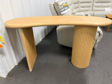 MODERN CURVED WRITING DESK WITH FLUTED PEDESTAL BASE!! (BRAND NEW & ASSEMBLED)