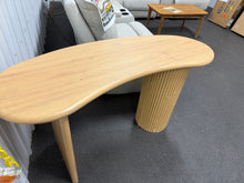 MODERN CURVED WRITING DESK WITH FLUTED PEDESTAL BASE!! (BRAND NEW & ASSEMBLED)