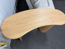 MODERN CURVED WRITING DESK WITH FLUTED PEDESTAL BASE!! (BRAND NEW & ASSEMBLED)