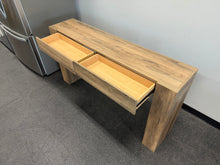 63” RUSTIC WOOD ENTRYWAY CONSOLE TABLE WITH 2 DRAWERS!! (BRAND NEW & ASSEMBLED) - (WE DO NOT SHIP)