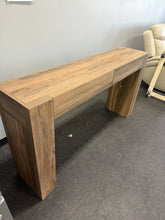 63” RUSTIC WOOD ENTRYWAY CONSOLE TABLE WITH 2 DRAWERS!! (BRAND NEW & ASSEMBLED) - (WE DO NOT SHIP)