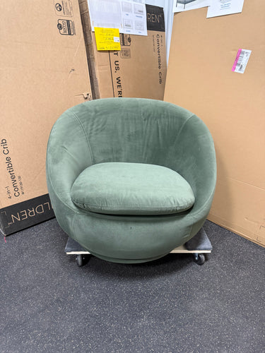 Better Homes & Gardens Mira Swivel Chair, Olive Velvet! (NEW OUT OF BOX)