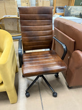 Amaiia Mid-back Ribbed Upholstered Swivel PU Leather Ergonomic Office Desk Chair, Conference Chair - WE DO NOT SHIP!!