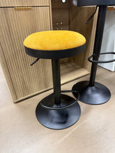 Shunzhi Round Swivel Counter Height Bar Stools Set of 2 Modern Adjustable Barstools Backless Corduroy Bar Chairs Base/Footrest for Kitchen Island/Pub/Bar, Yellow! (NEW)
