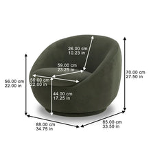 Better Homes & Gardens Mira Swivel Chair, Olive Velvet! (NEW OUT OF BOX)