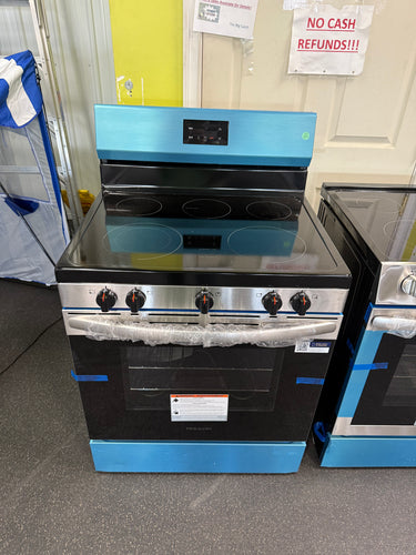 Frigidaire 30 in. 5 Burner Element Freestanding Electric Range in Stainless Steel with Dual Expandable Element and Quick Boil! (BRAND NEW)
