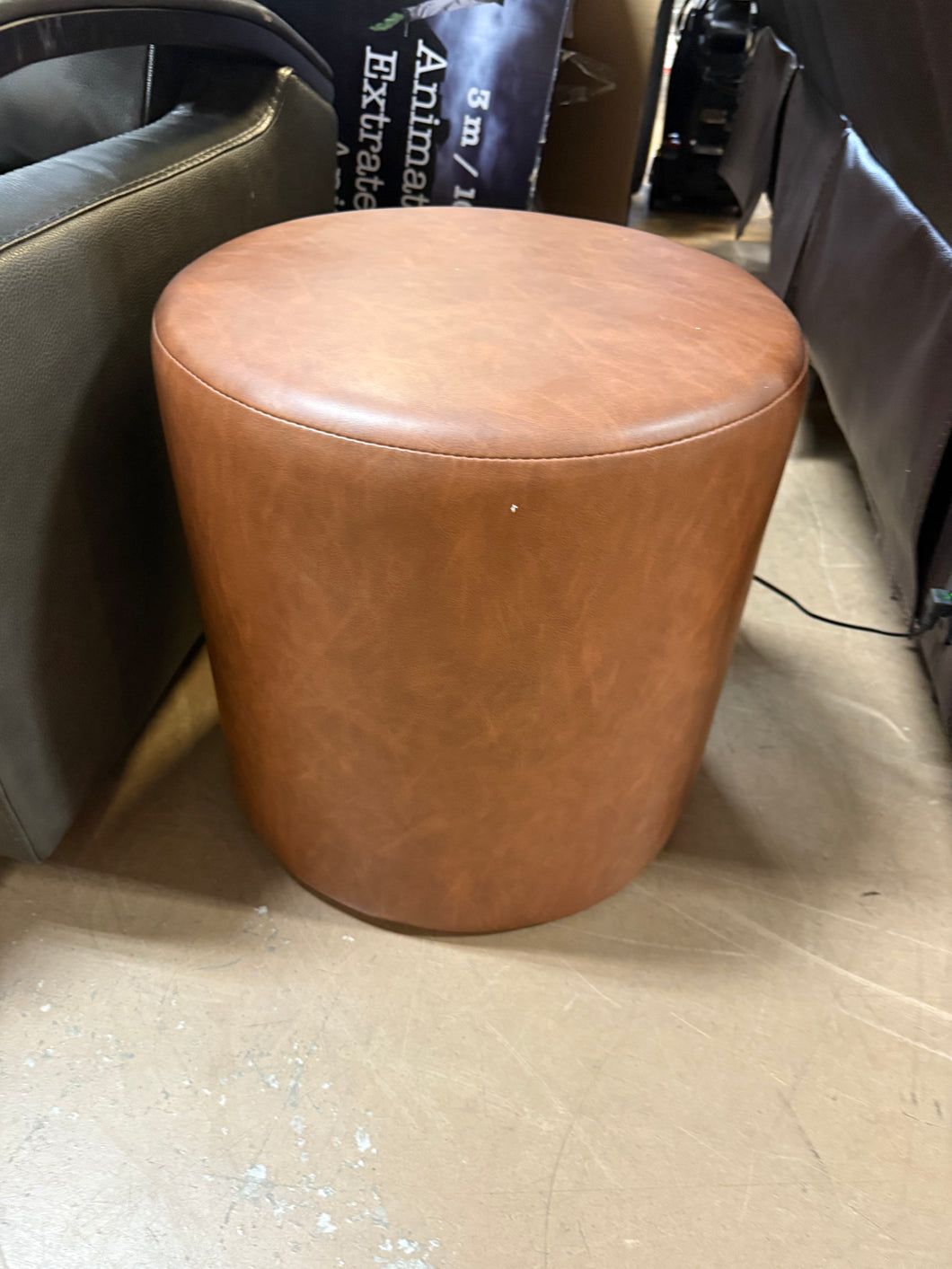 Threshold Bodrum Round Upholstered Ottoman!! BRAND NEW!!