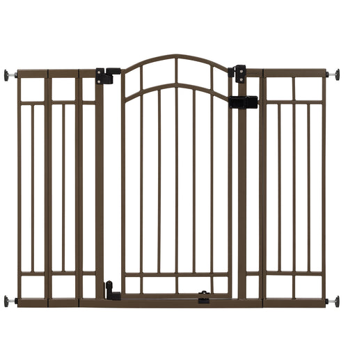 Summer Infant Multi-Use Decorative Extra Tall Safety Pet and Baby Gate, 28.5'-48' Wide, 36' Tall,Pressure or Hardware Mounted,Install on Wall or Banister in Doorway or Stairway,Auto Close Door-Bronze**New in box**