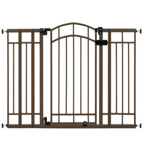 Summer Infant Multi-Use Decorative Extra Tall Safety Pet and Baby Gate, 28.5'-48' Wide, 36' Tall,Pressure or Hardware Mounted,Install on Wall or Banister in Doorway or Stairway,Auto Close Door-Bronze**New in box**
