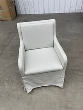 19" Wide Modern Upholstered Removable Cushions Dining Armchair with Casters- new- one chair