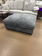 Big Gray Corduroy Ottoman
