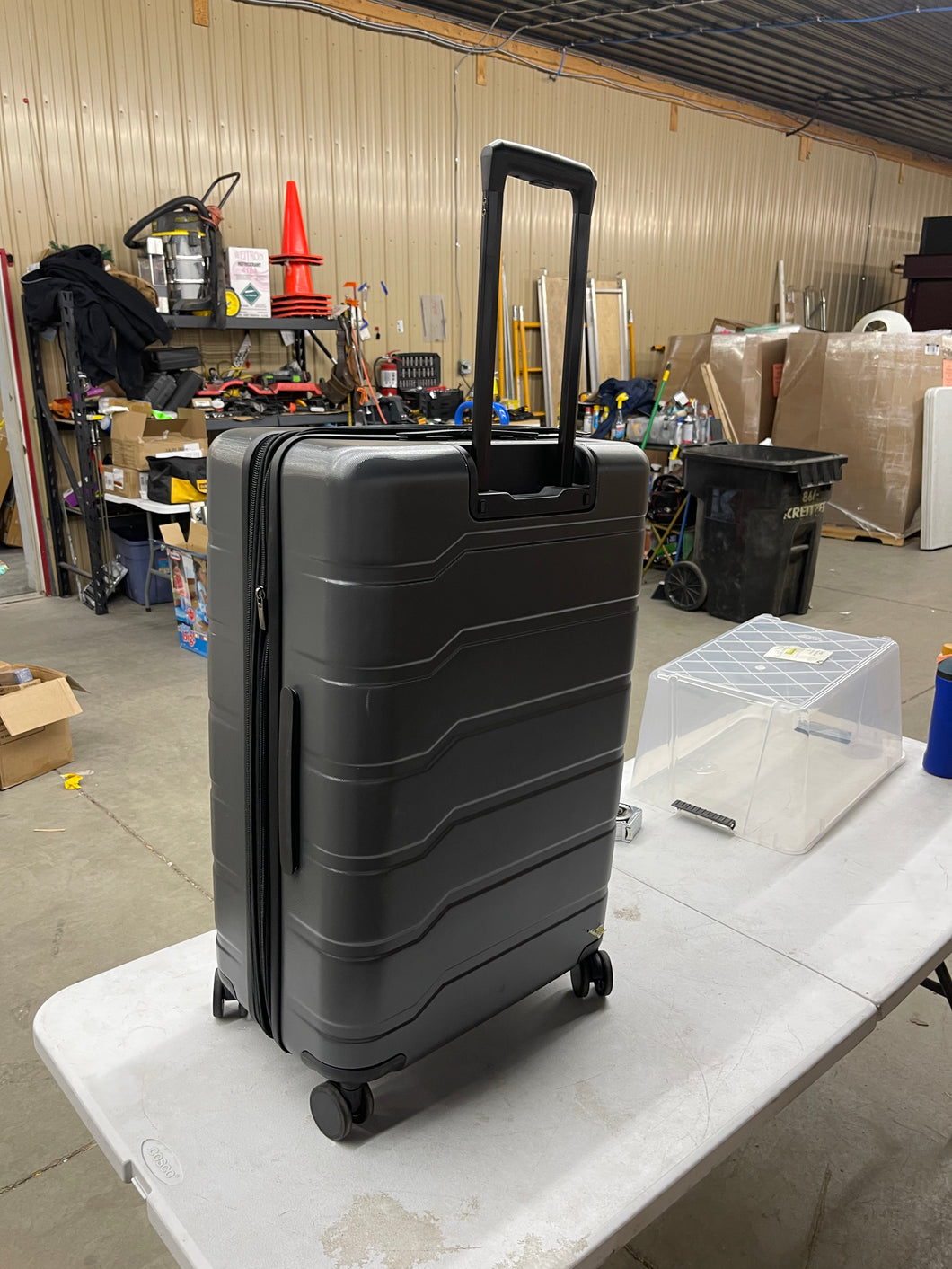 Hardside Medium Checked Suitcase from Open Story